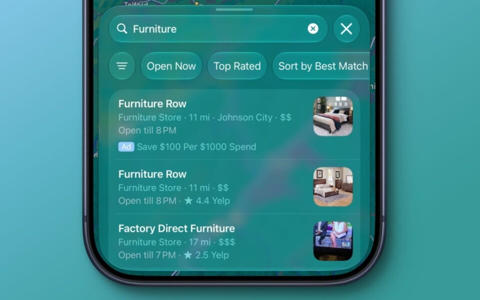 Apple Maps Ads Roll Out on iPhone in US and Canada