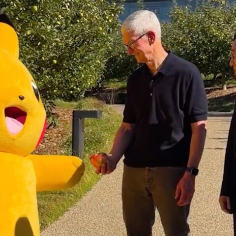 Apple Hosts Pokémon Company CEO and Pikachu at Apple Park