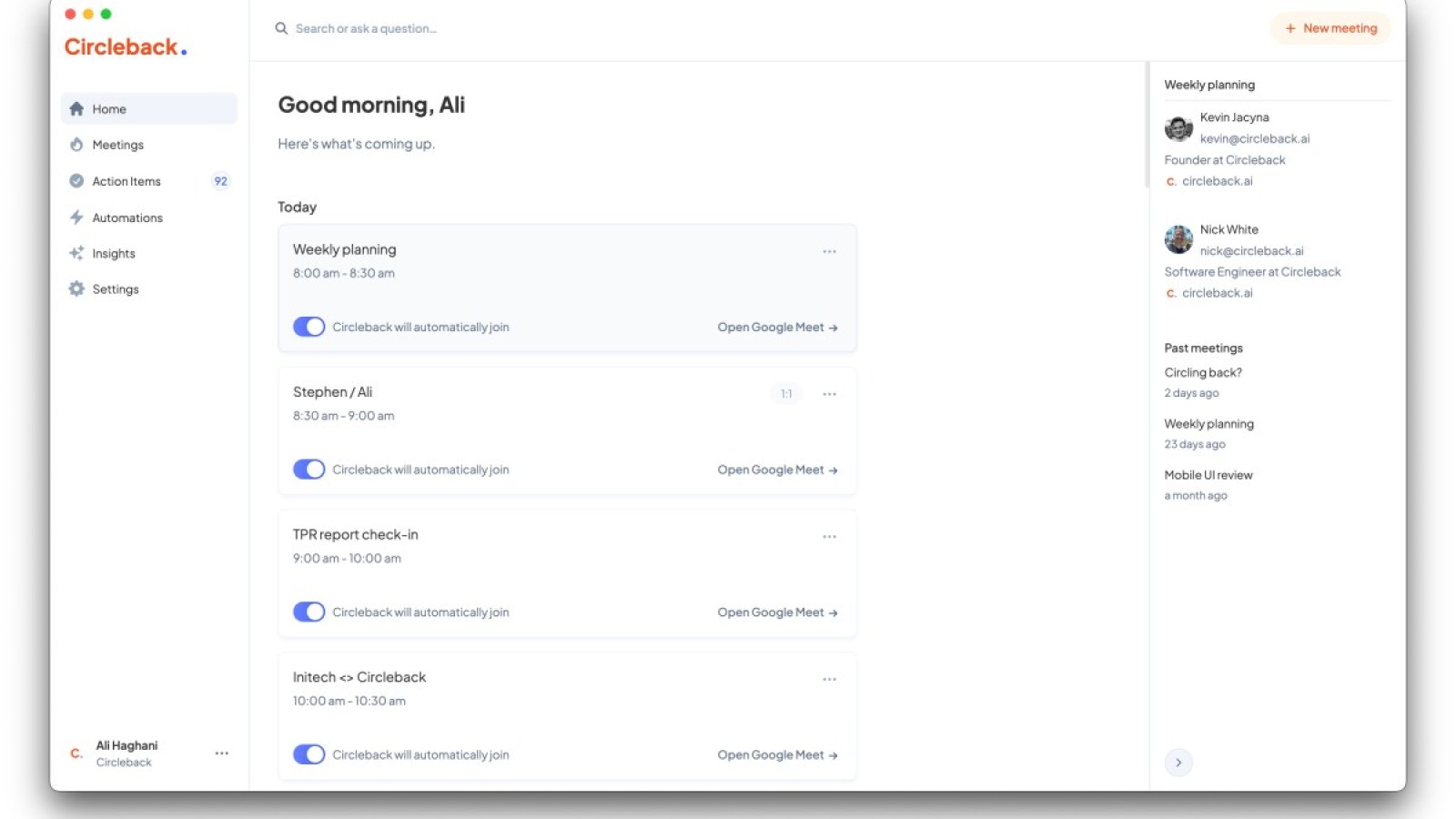 Circleback Adds Free Tier to AI Meeting Notetaker App - Circleback free tier