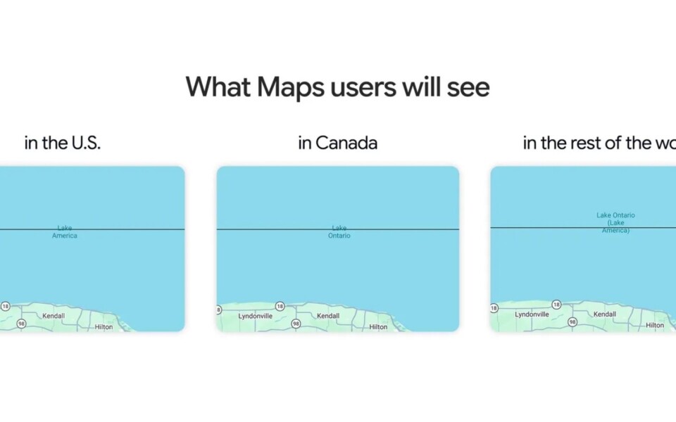 Google Maps Renames ‘Lake Ontario’ to ‘Lake America’ in US