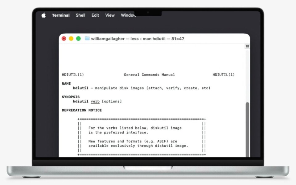 macOS to Remove hdiutil Disk Image Tool in Future Release