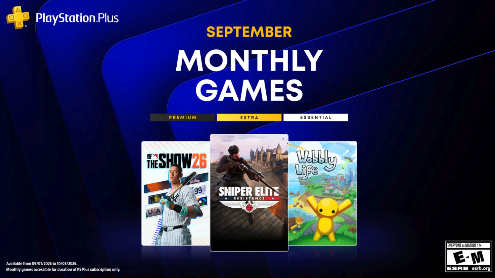 PlayStation Plus September 2026 Adds MLB The Show 26, 3 More Games
