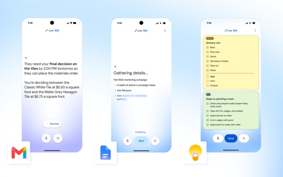 Google Launches Gmail Live, Docs Live, and Keep Live